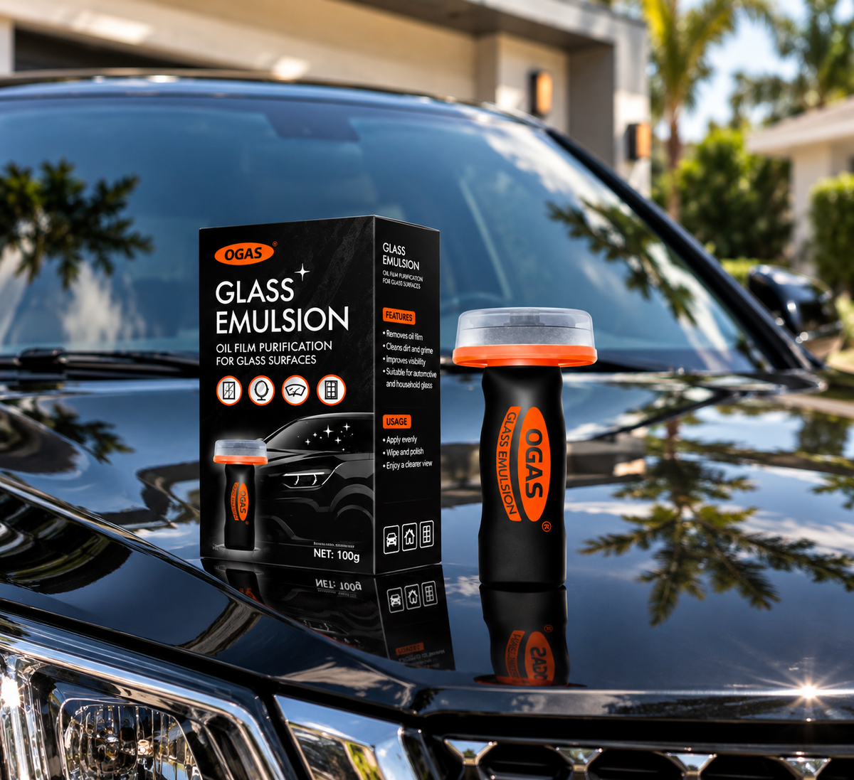 OGAS Glass Treatment – Streak-Free Automotive Glass Cleaner